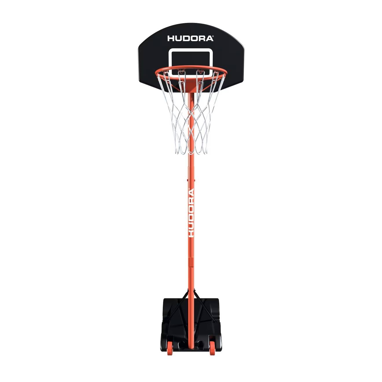 Panier de basket-ball sur pied 205 avec ballon et pompe rouge et noir