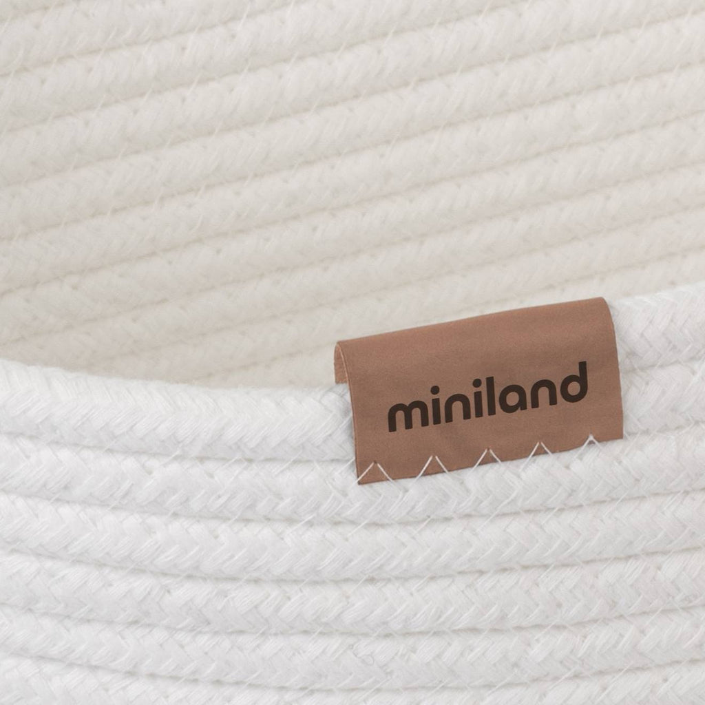 Panier porte-bébé en coton accessoire pour poupée blanc