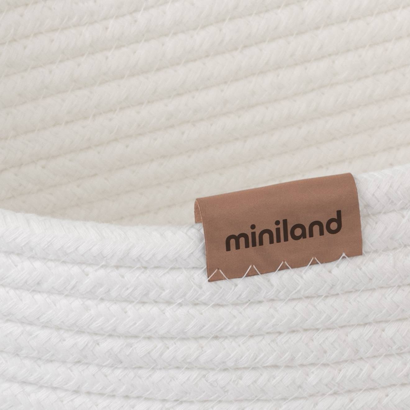 Panier porte-bébé en coton accessoire pour poupée blanc