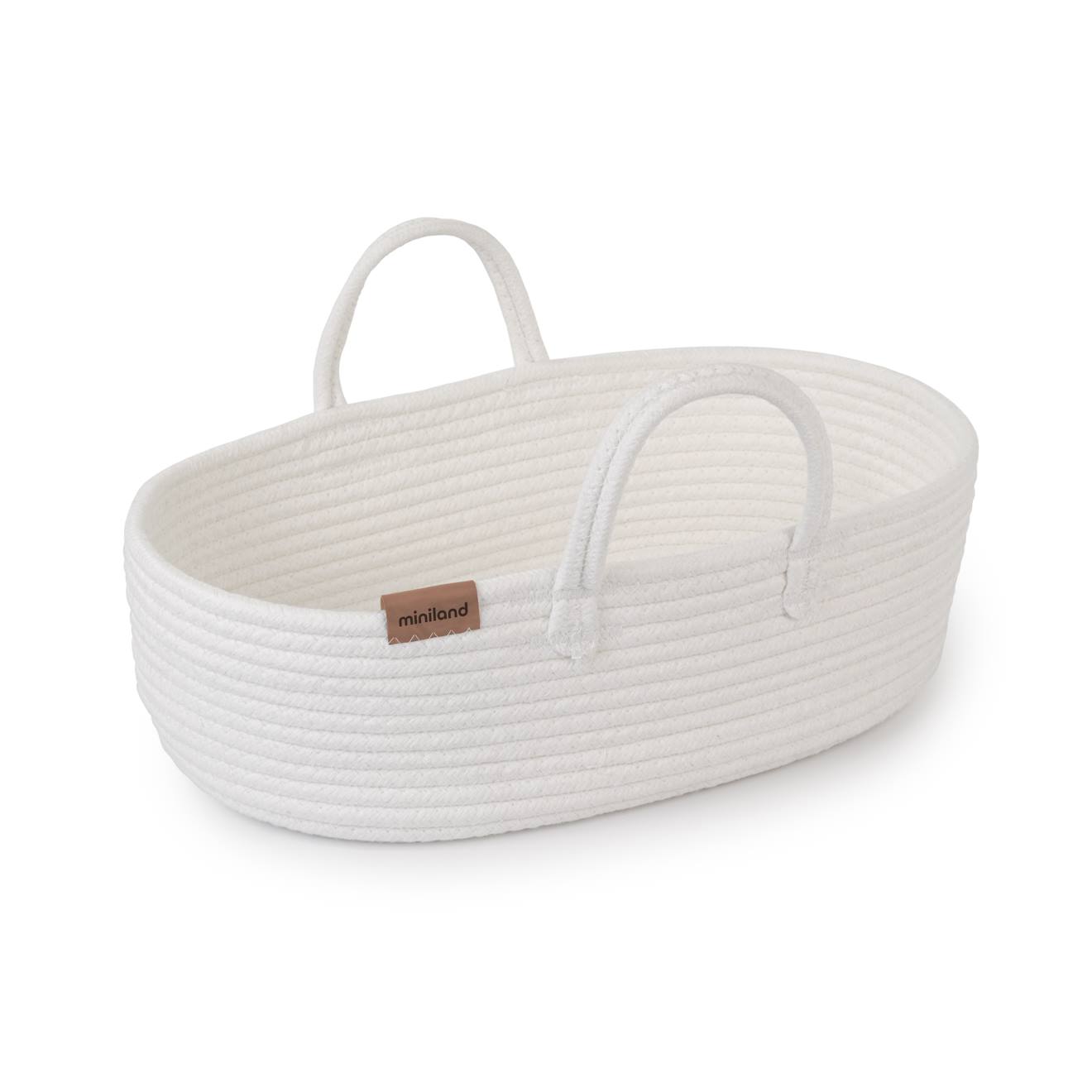 Panier porte-bébé en coton accessoire pour poupée blanc