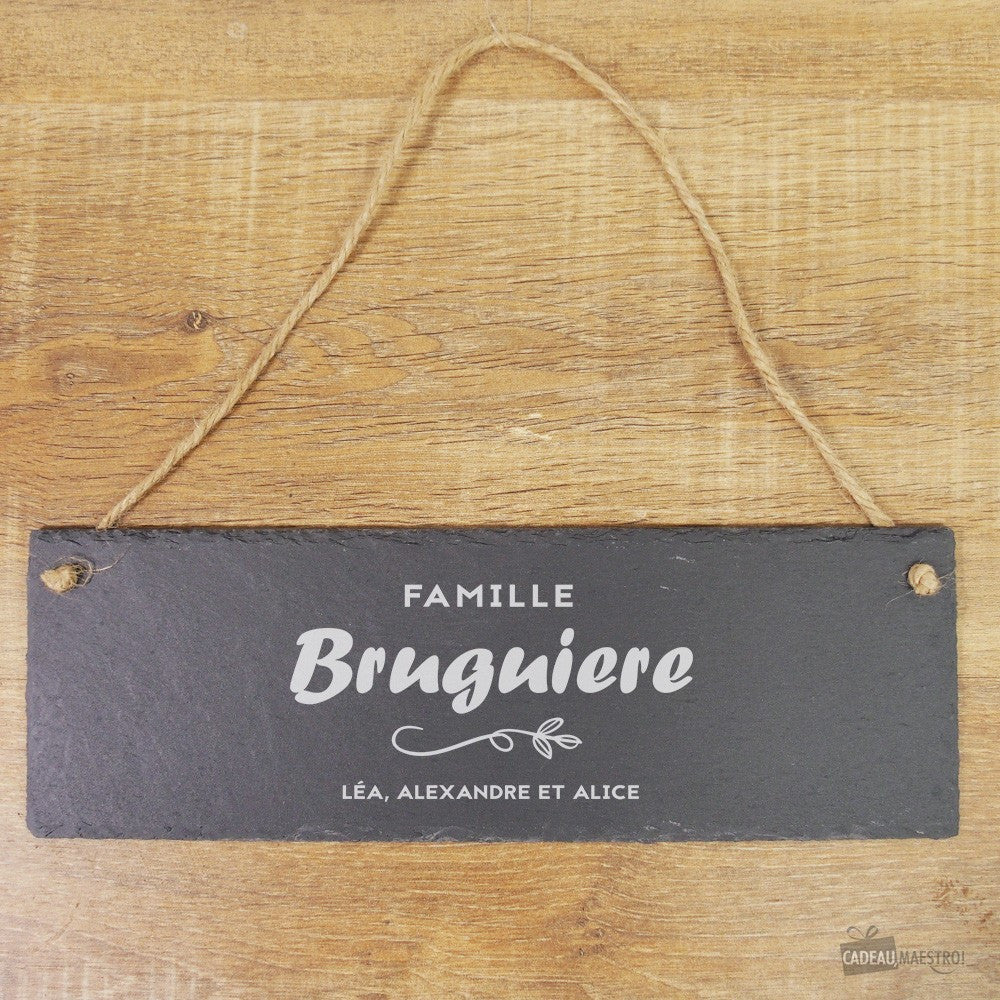 Panneau Ardoise Famille à Personnaliser - Décoration Murale CadoMaestro