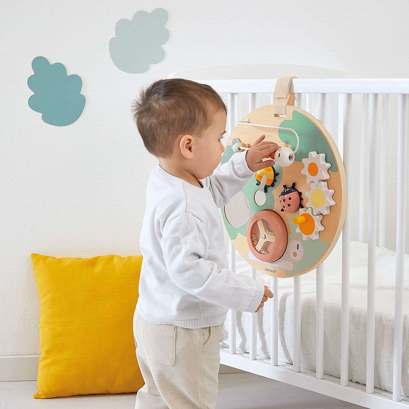 Panneau d'activitès en bois FSC sweet cocoon multicolore