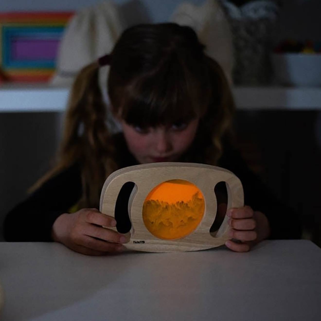 Panneau sensoriel fluorescent orange