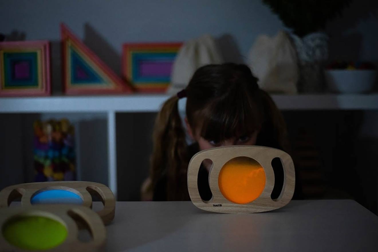Panneau sensoriel fluorescent orange