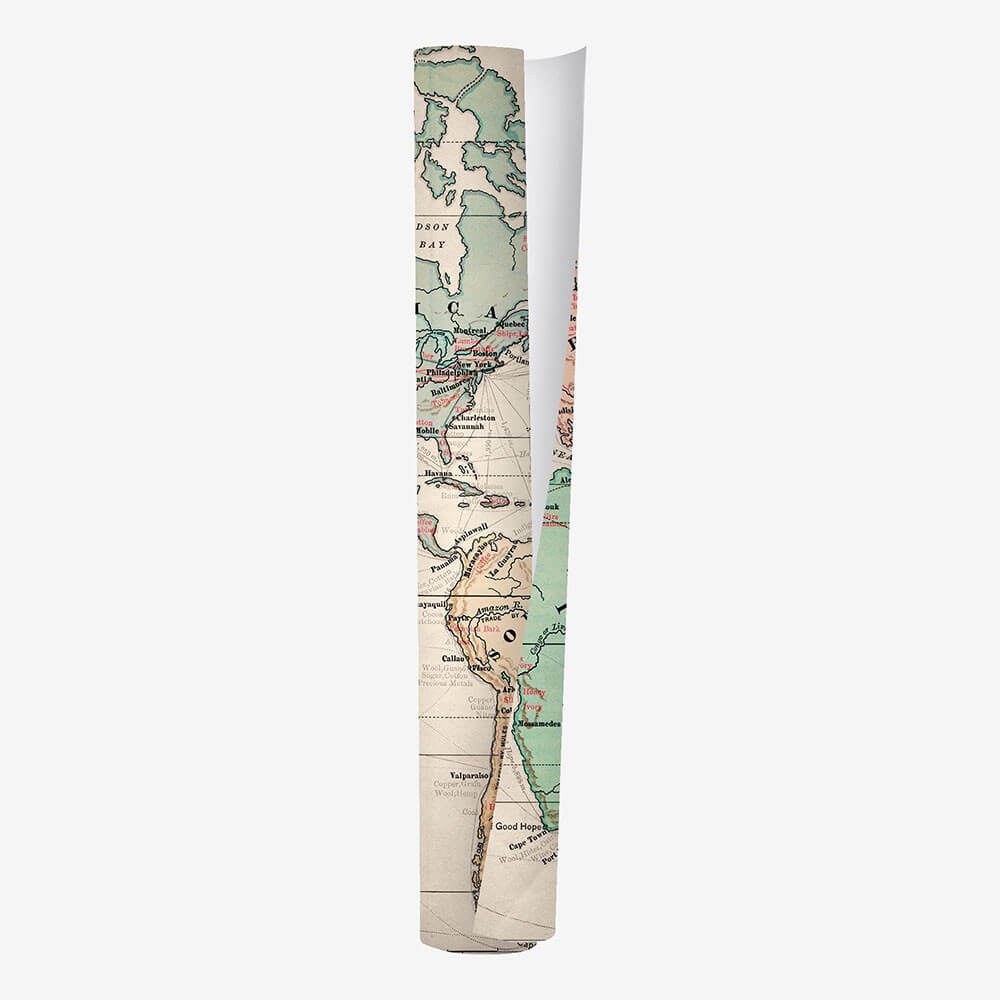 Papier Cadeau Carte du Monde - Papier Cadeau Legami