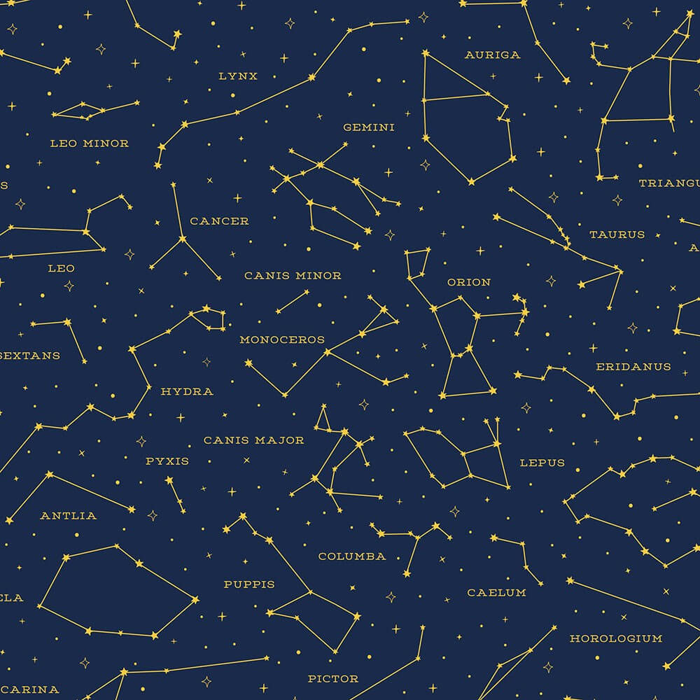 Papier Cadeau Étoiles et Constellations - Papier Cadeau