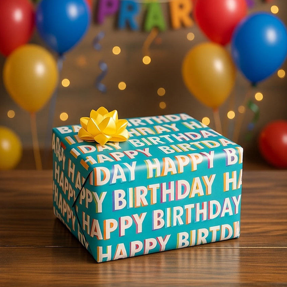 Papier Cadeau Happy Birthday - Papier Cadeau