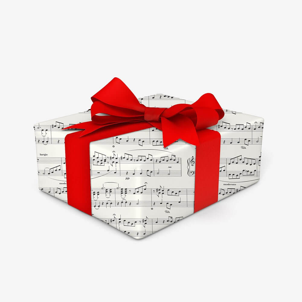 Papier Cadeau Notes et Partition Musicale - Papier Cadeau Legami