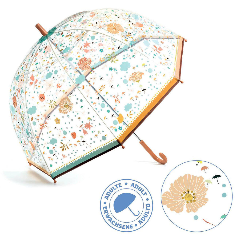 Parapluie adulte petites fleurs rose