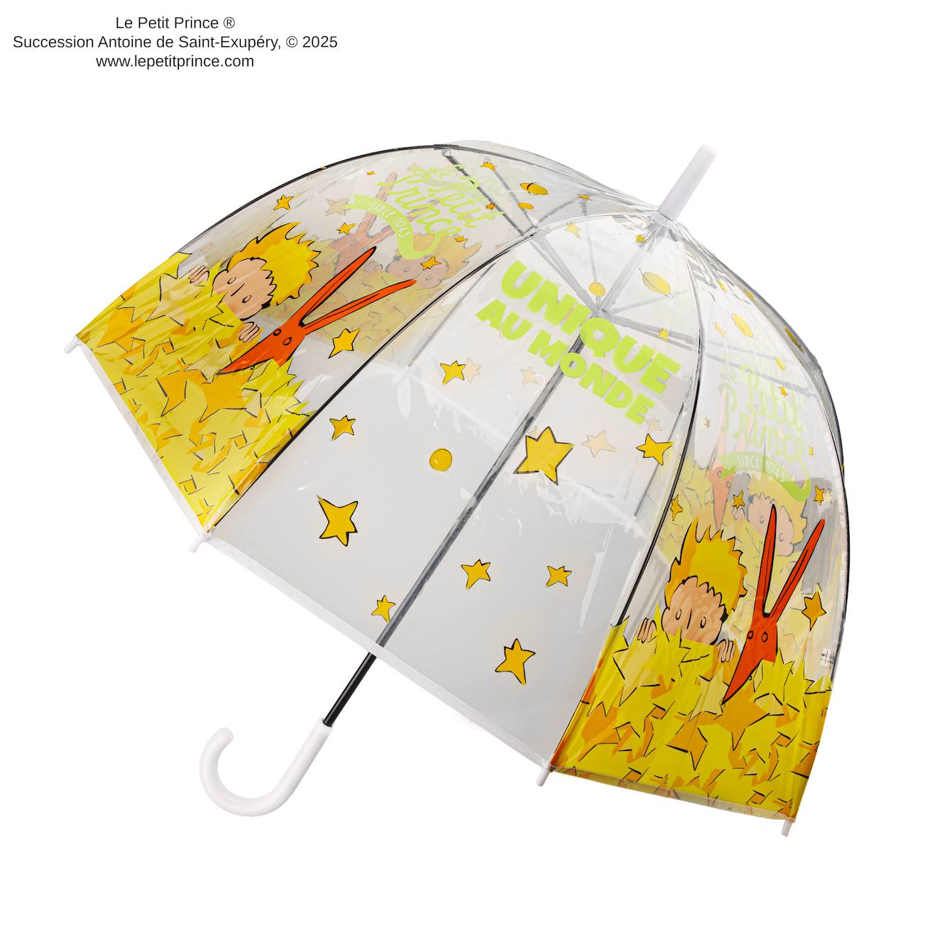 Parapluie Transparent Unique au Monde - Le Petit Prince Jaune