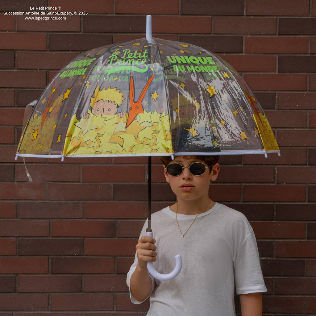 Parapluie Transparent Unique au Monde - Le Petit Prince Jaune