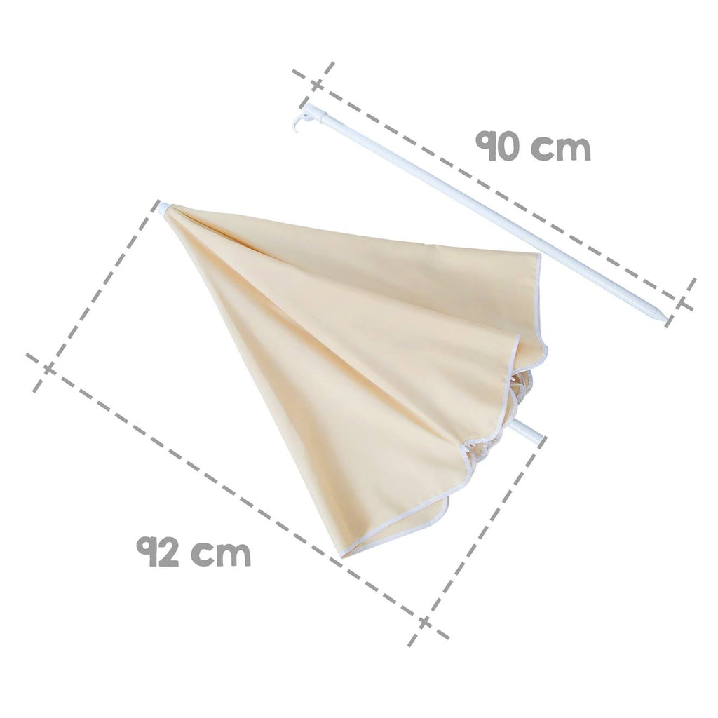 Parasol pour table piquenique enfant jaune / passepoil blanc