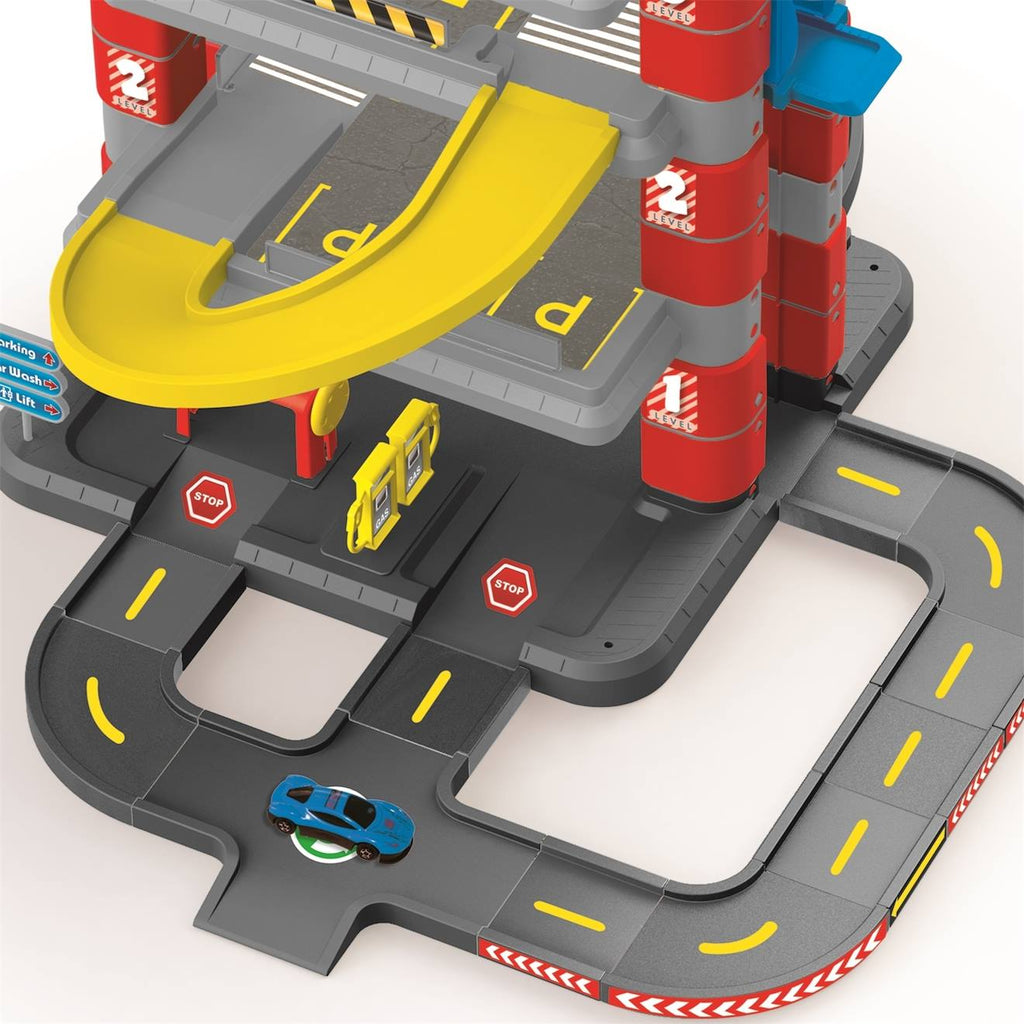 Park garage avec 4 niveaux multicolore