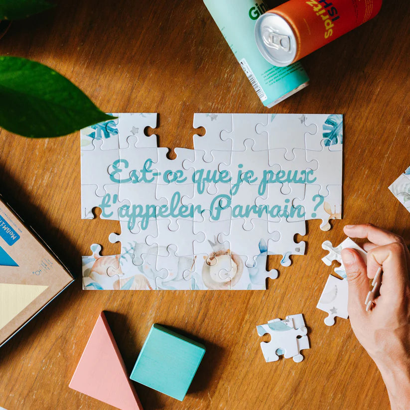 Puzzle personnalisé – Le message surprise qui se dévoile pièce après pièce 🧩💛