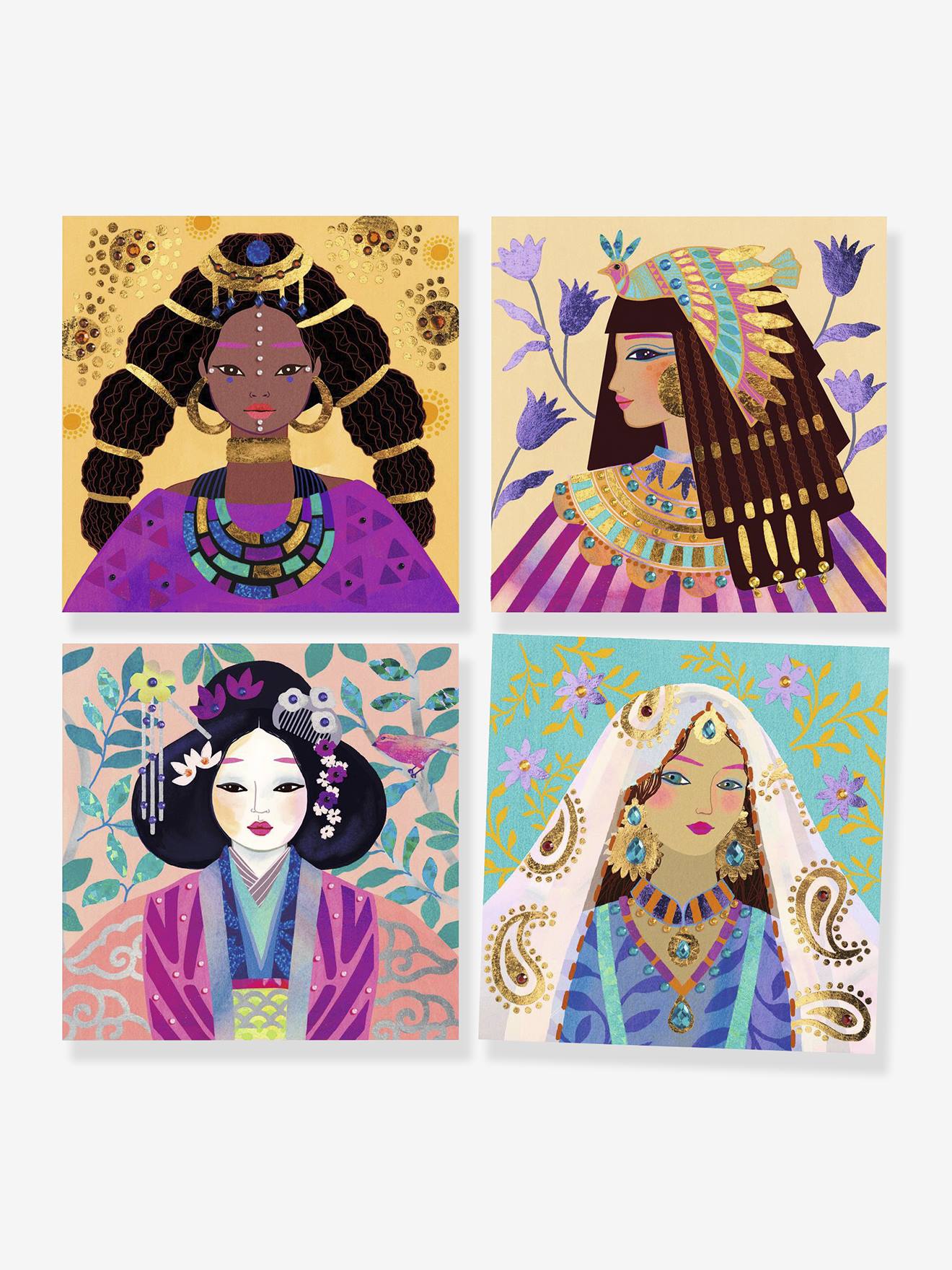 Parures précieuses - tableau à métalliser violet