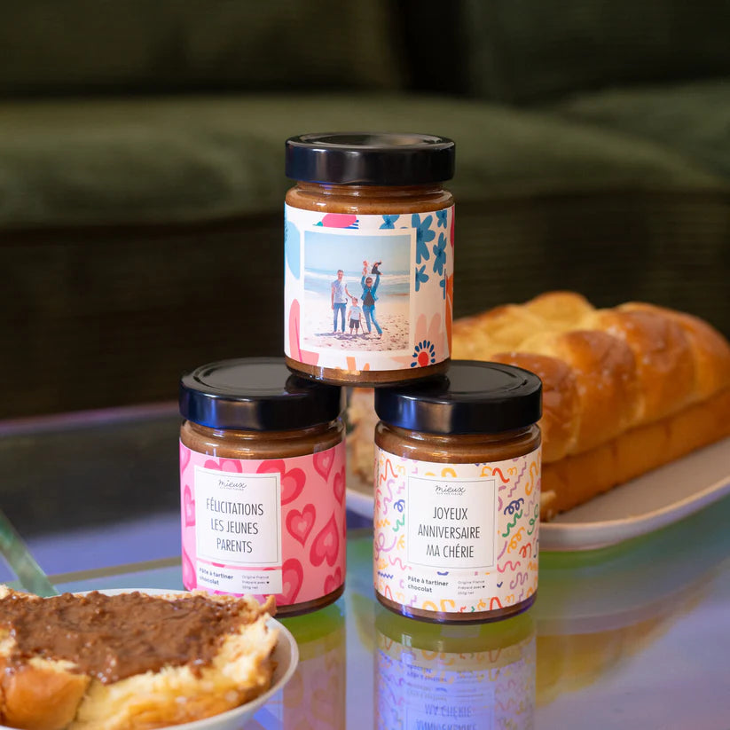 Pâte à tartiner personnalisée - Le petit pot qui fait fondre tout le monde