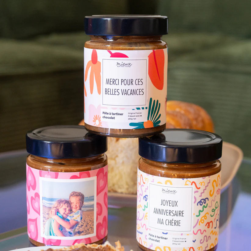 Pâte à tartiner personnalisée - Le petit pot qui fait fondre tout le monde