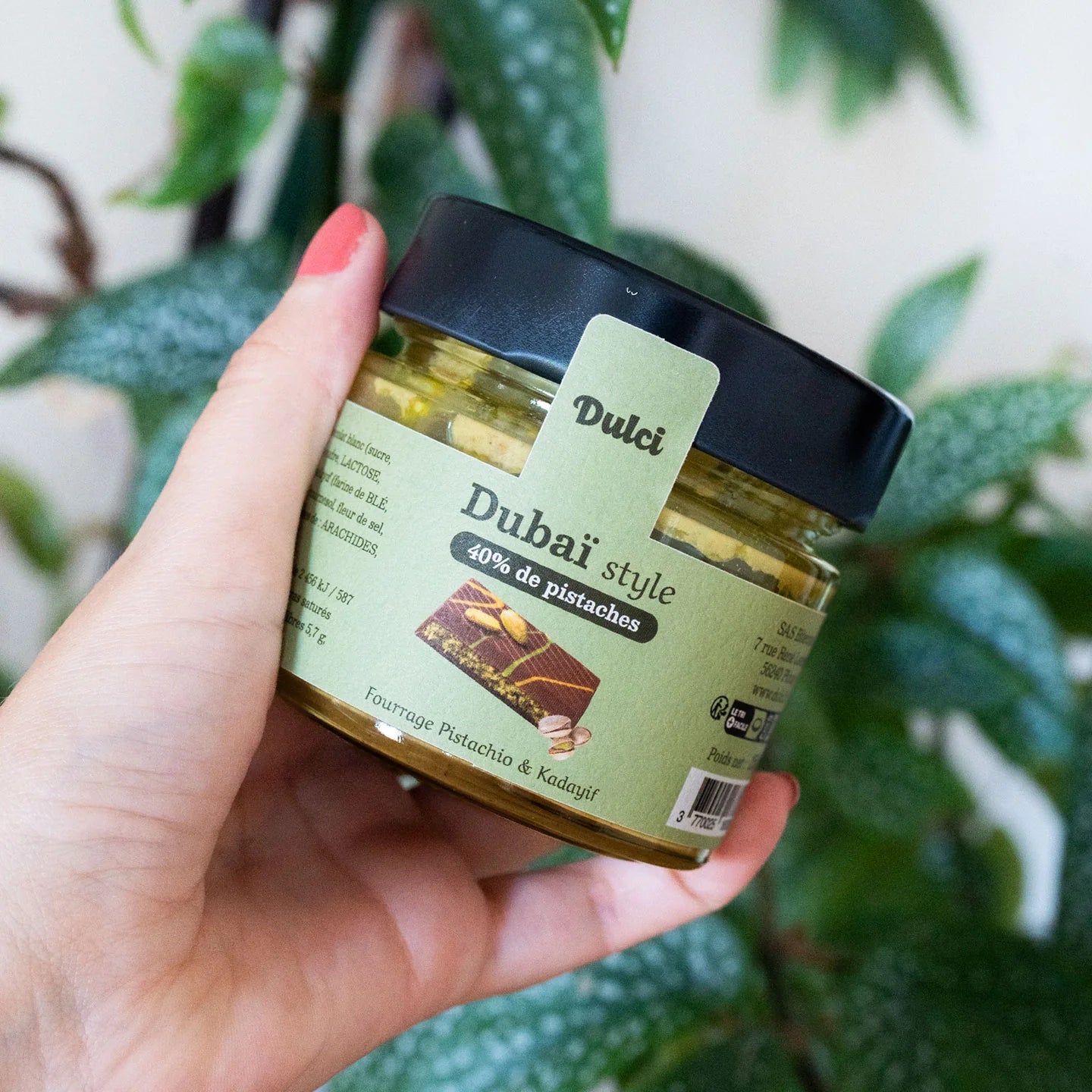 Pâte à tartiner Dubaï Style - Pistache, Chocolat blanc & Kadayif