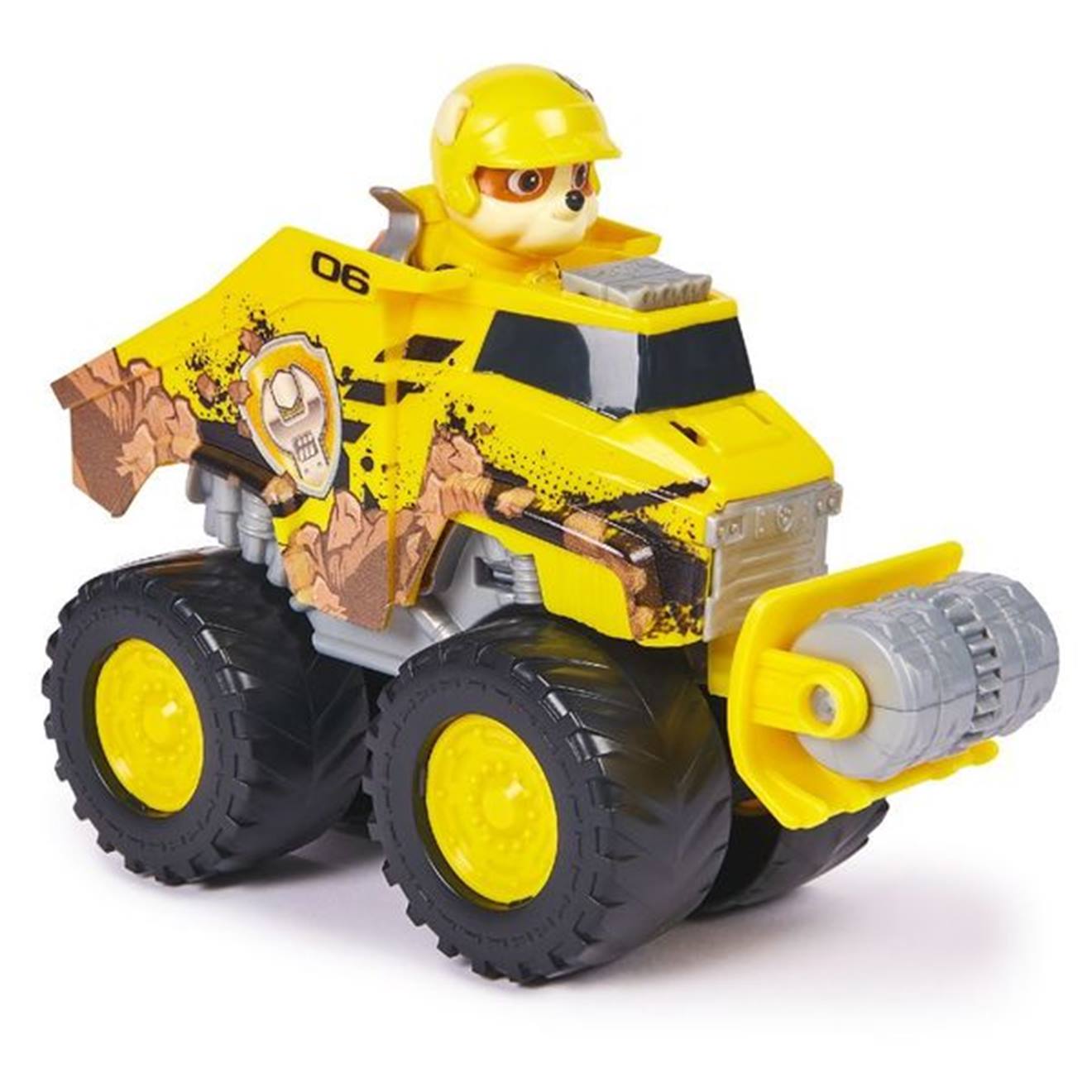 Paw Patrol - pat patrouille - véhicule et figurine ruben rescue wheels jaune