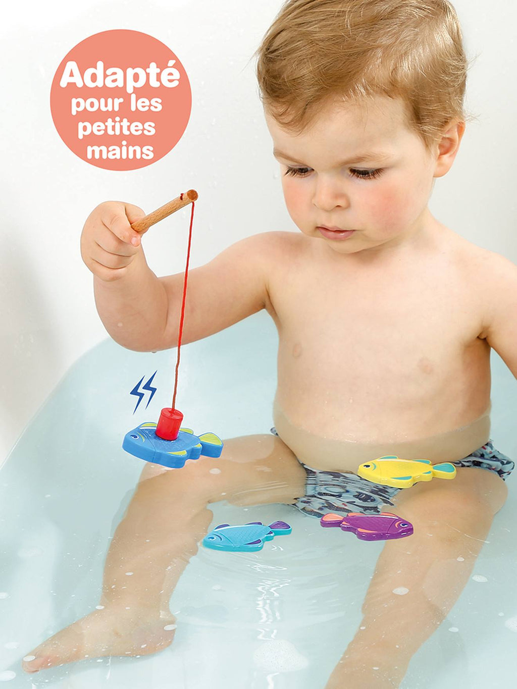 Pêche magnétique pour le bain multicolore