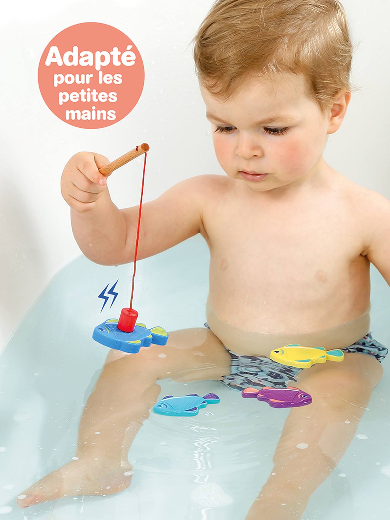 Pêche magnétique pour le bain multicolore