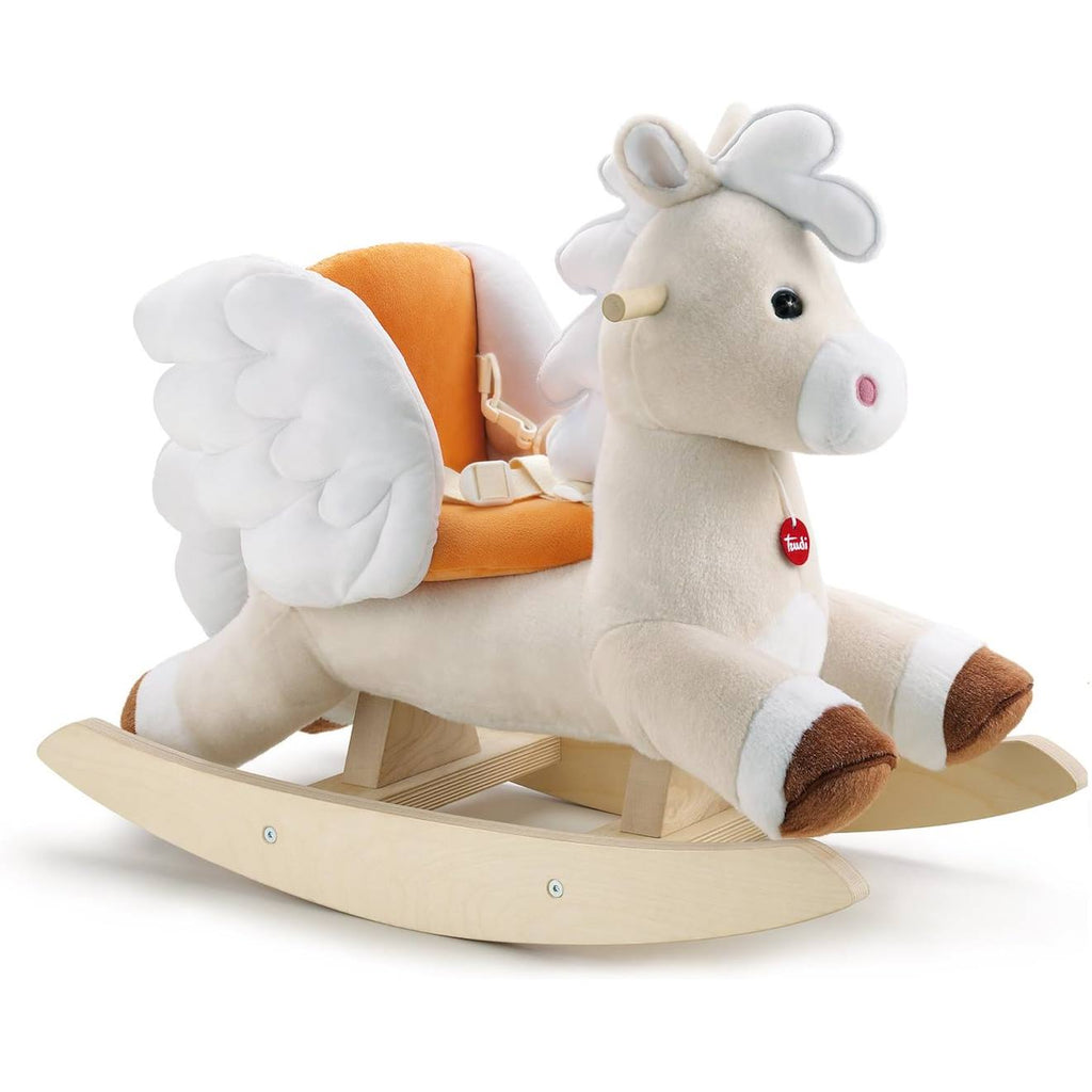 Pégase cheval ailé à bascule beige