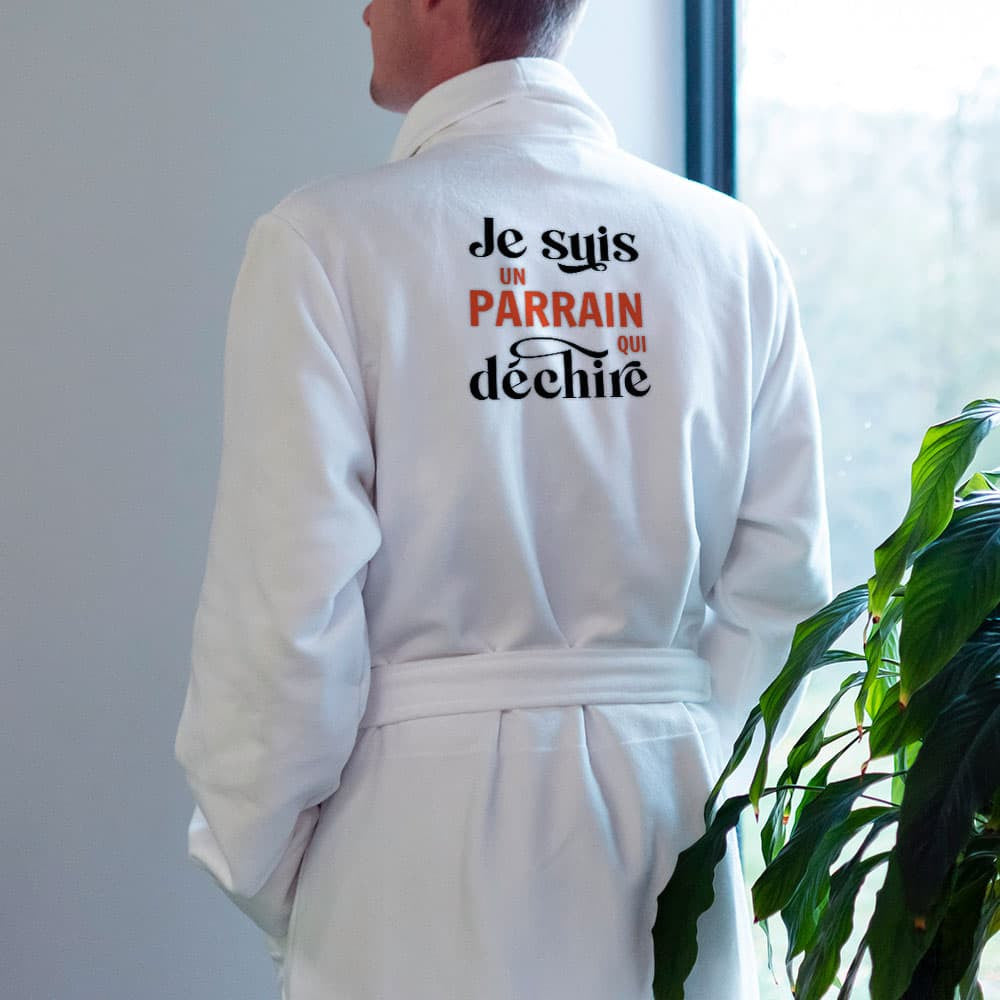 Peignoir en Coton Je Suis à Personnaliser - Peignoir Personnalisé