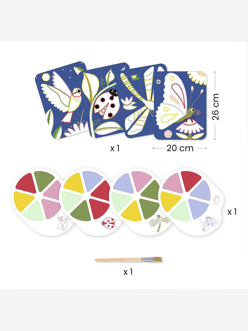 Peinture à la palette bleu