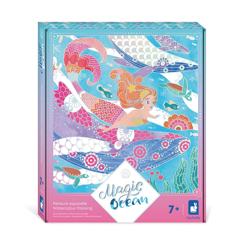 Peinture aquarelle les sirènes - magic océan multicolore