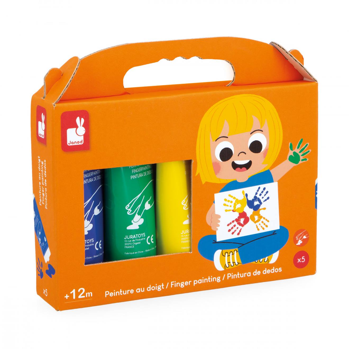 Peinture au doigt x5 - colo multicolore