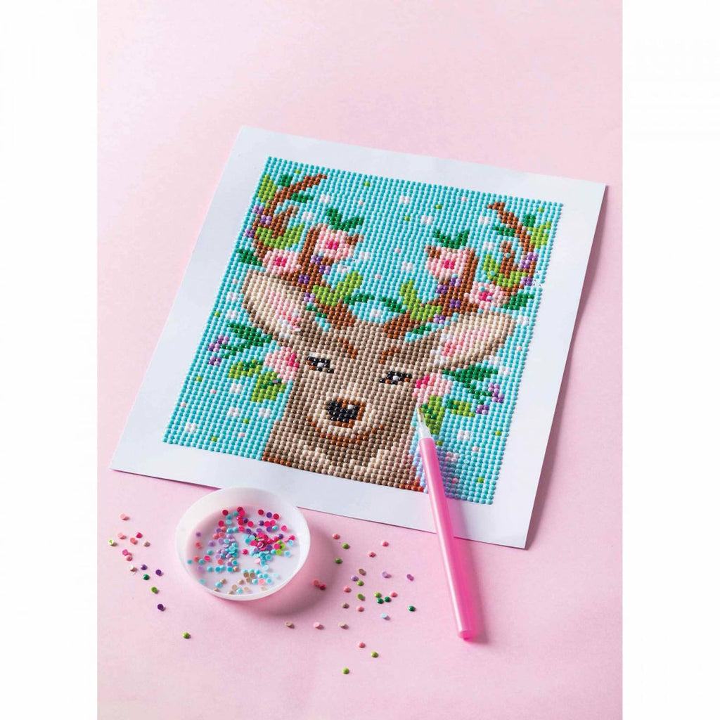 Peinture diamant cerf multicolore