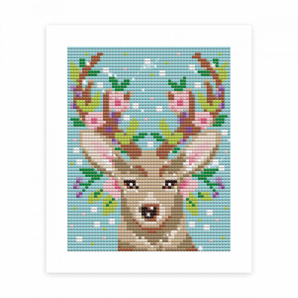Peinture diamant cerf multicolore