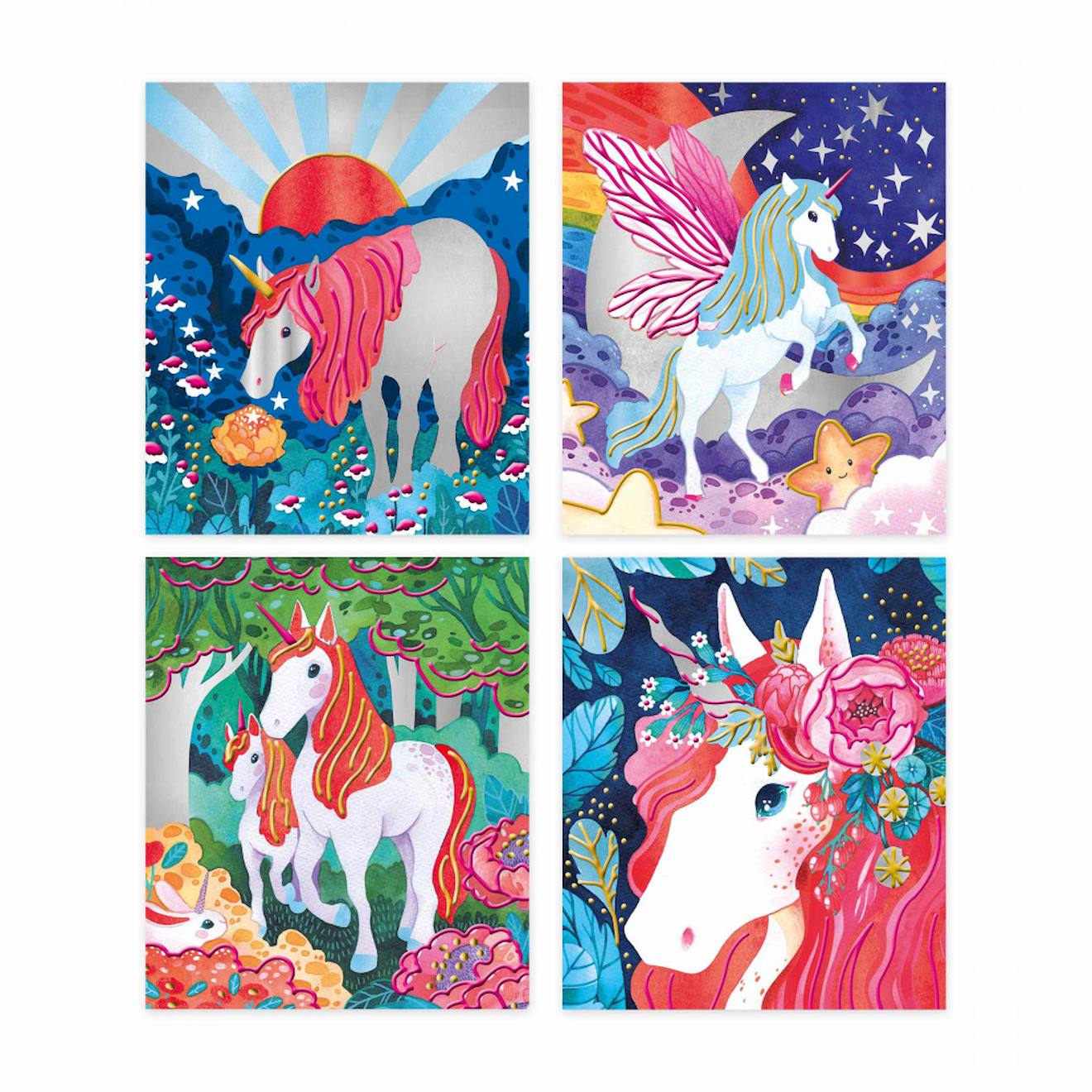 Peintures nacrées licornes multicolore