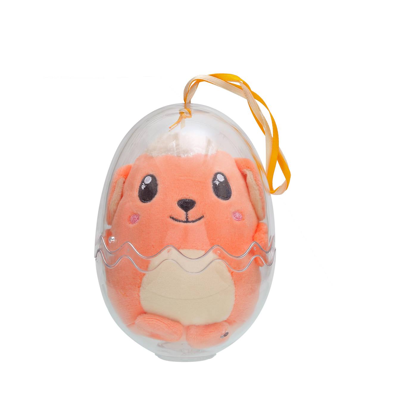 Peluche - œuf cosymals de pâques - agneau orange en peluche - 12 cm orange