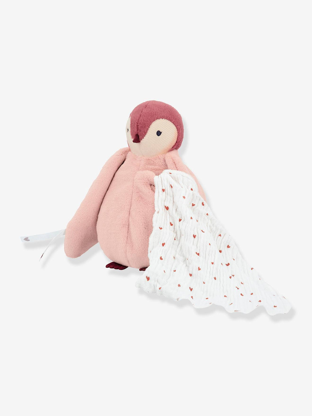 Peluche à bisous manchot complices - rose