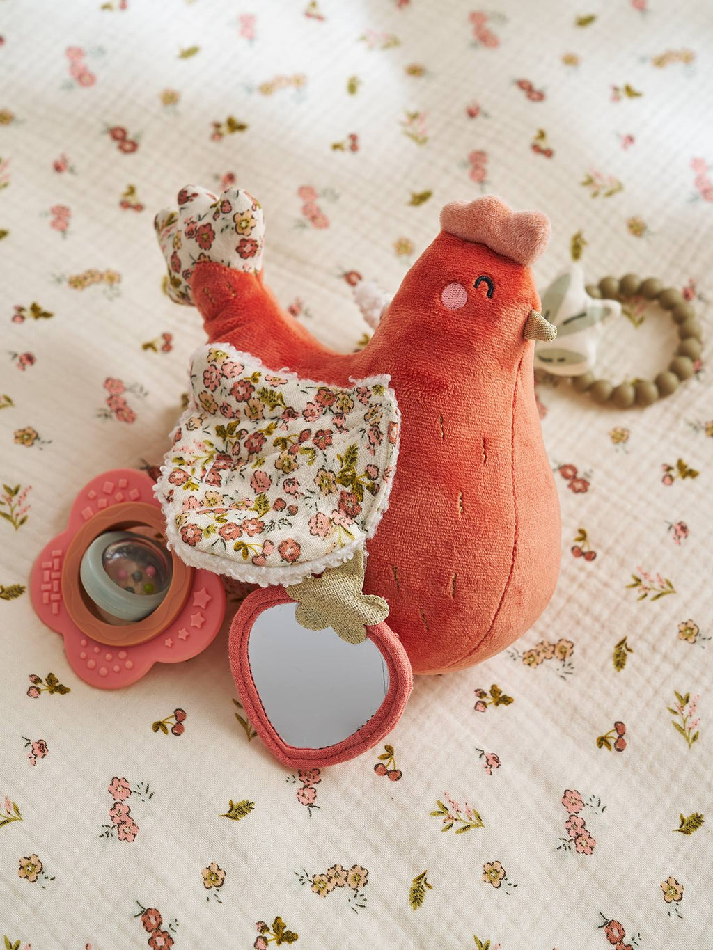 Peluche à suspendre poule cocotte