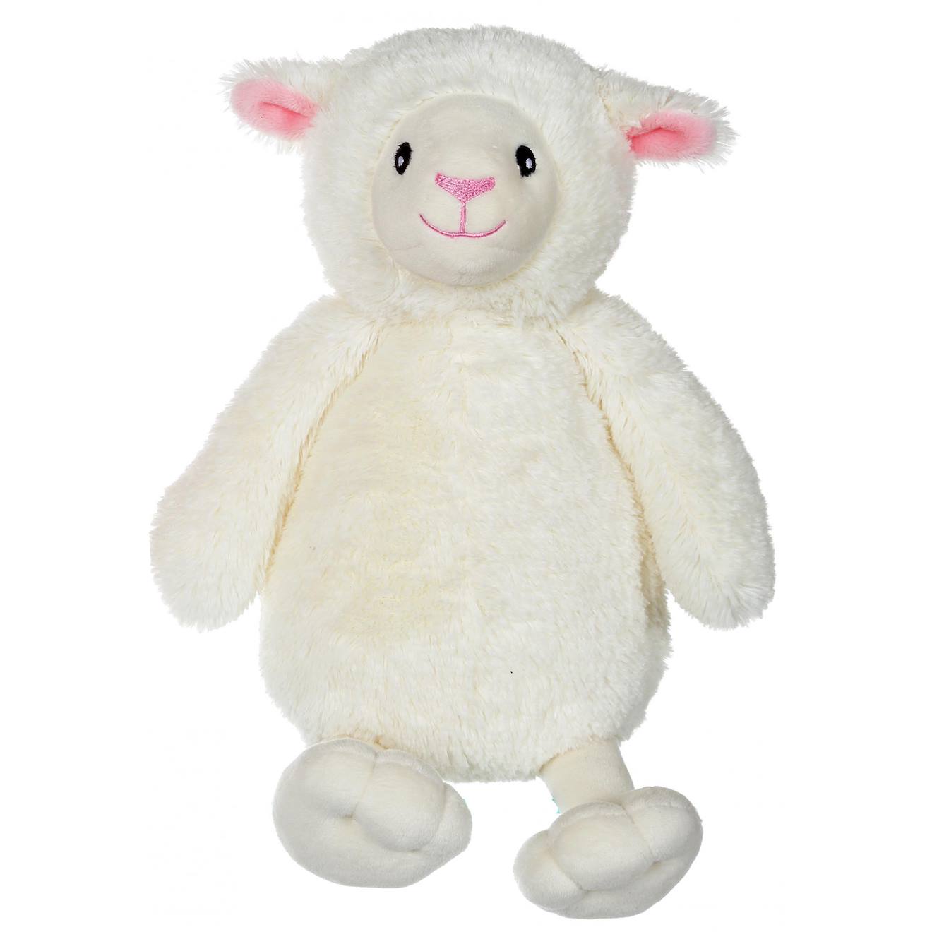 Peluche - agneau éconimals de pâques en peluche éco-conçue - 15 cm blanc