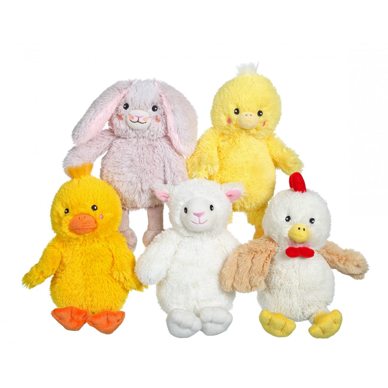 Peluche - agneau éconimals de pâques en peluche éco-conçue - 15 cm blanc