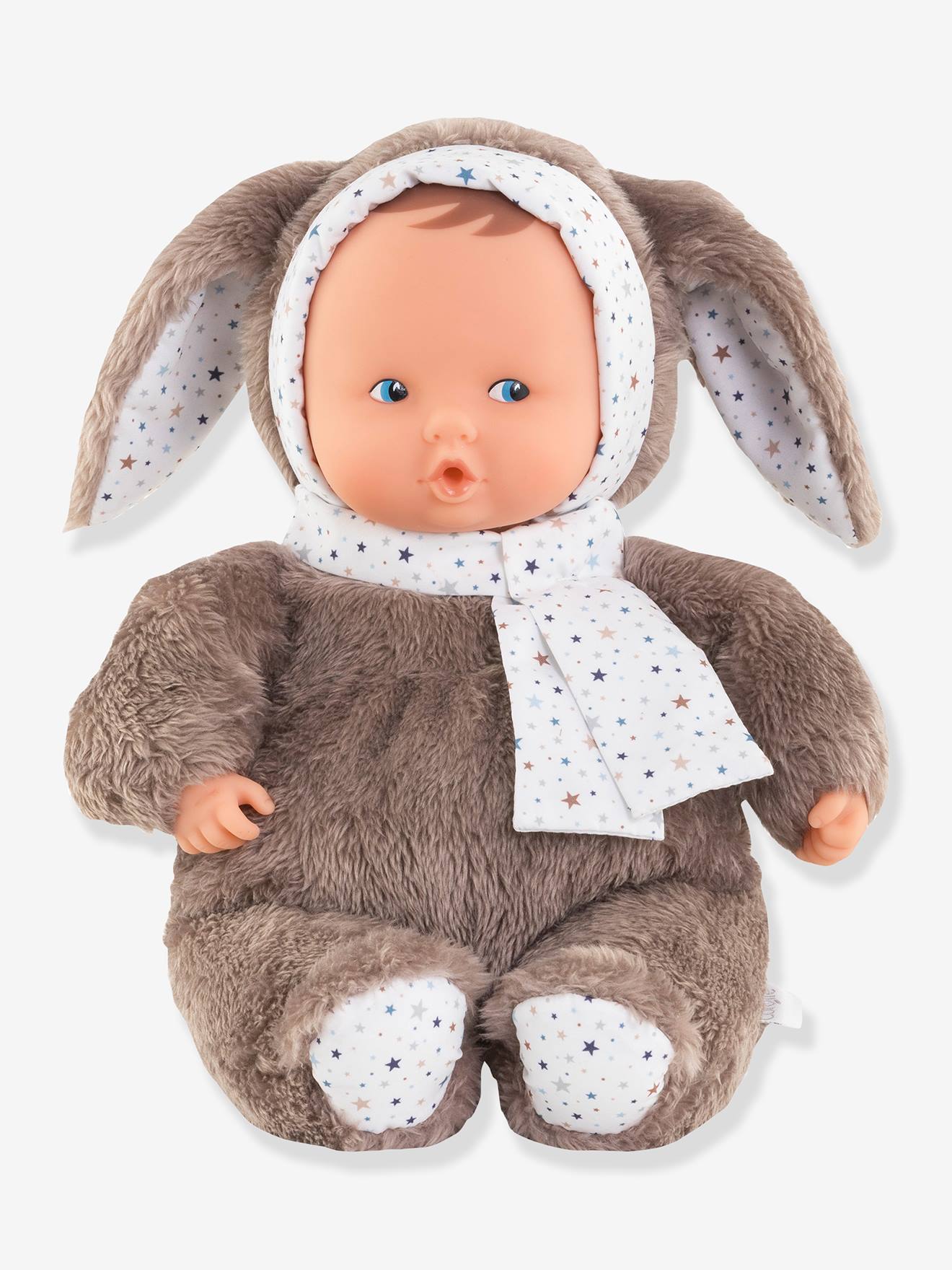 Peluche babilapin ciel étoiles 28 cm marron