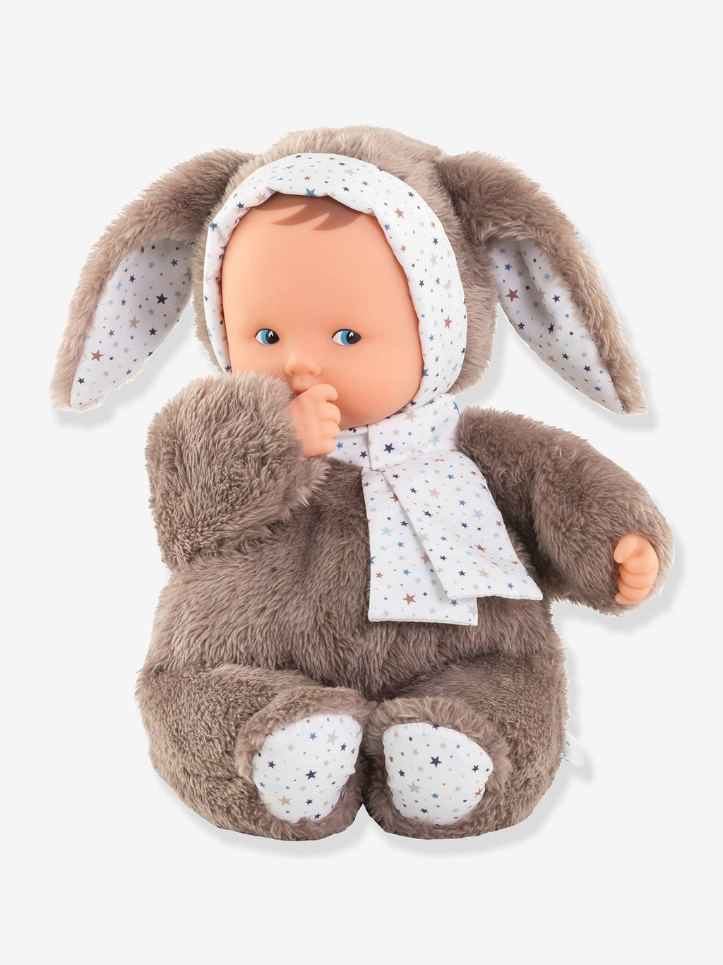 Peluche babilapin ciel étoiles 28 cm marron