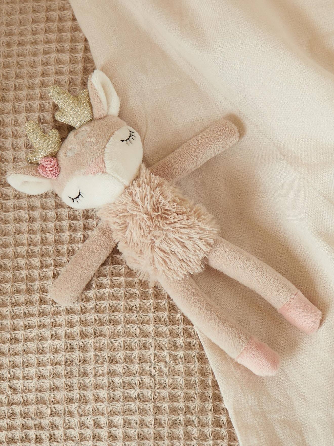 Peluche bébé faon ella chevreuil avec hochet faon ella
