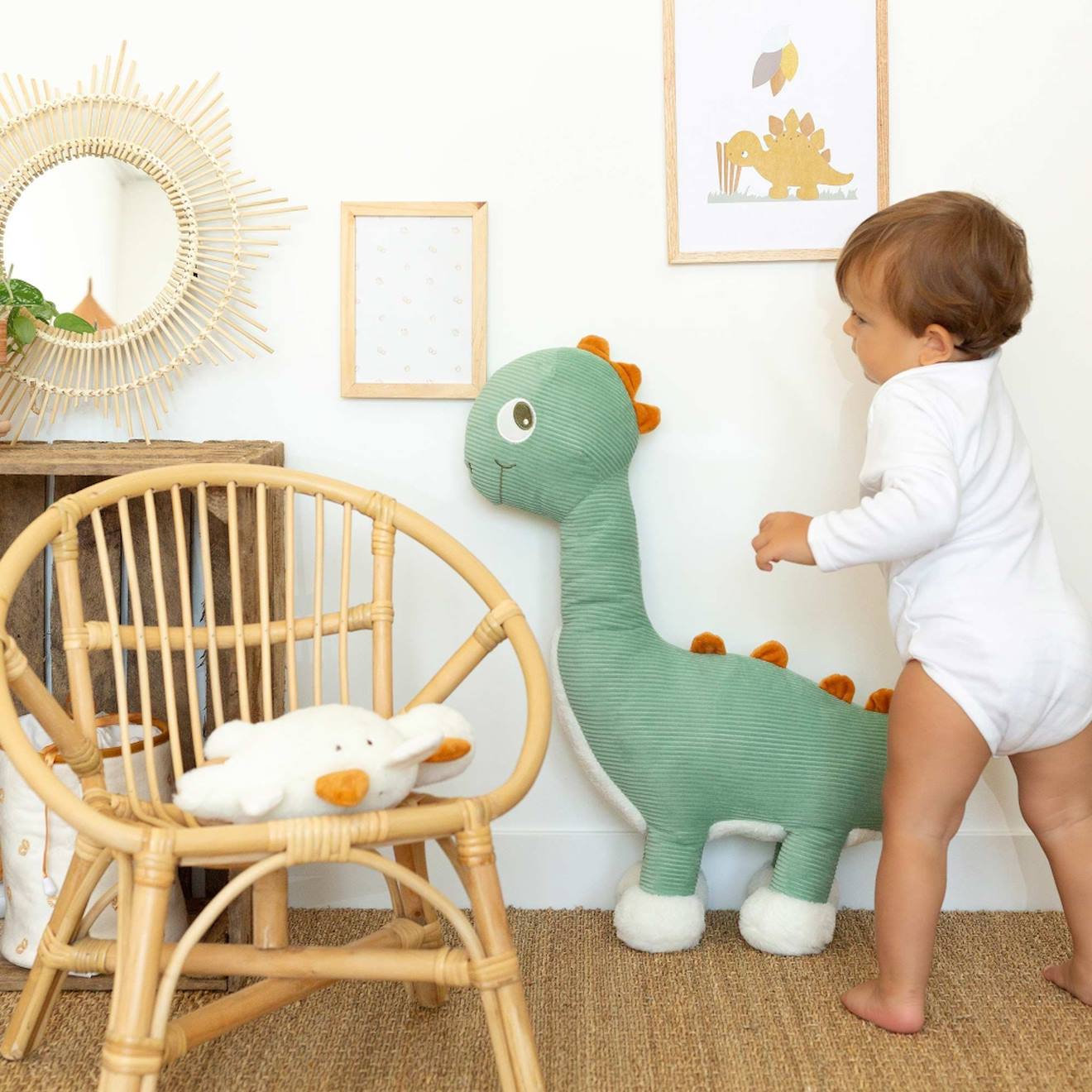 Peluche bébé vert