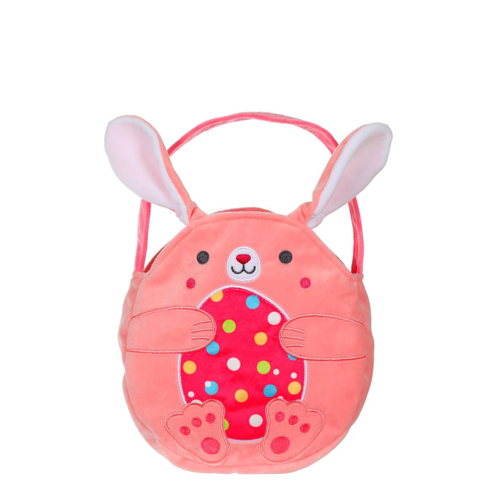 Peluche - bonbonnière œuf coloré en peluche - rose - 16 cm rose