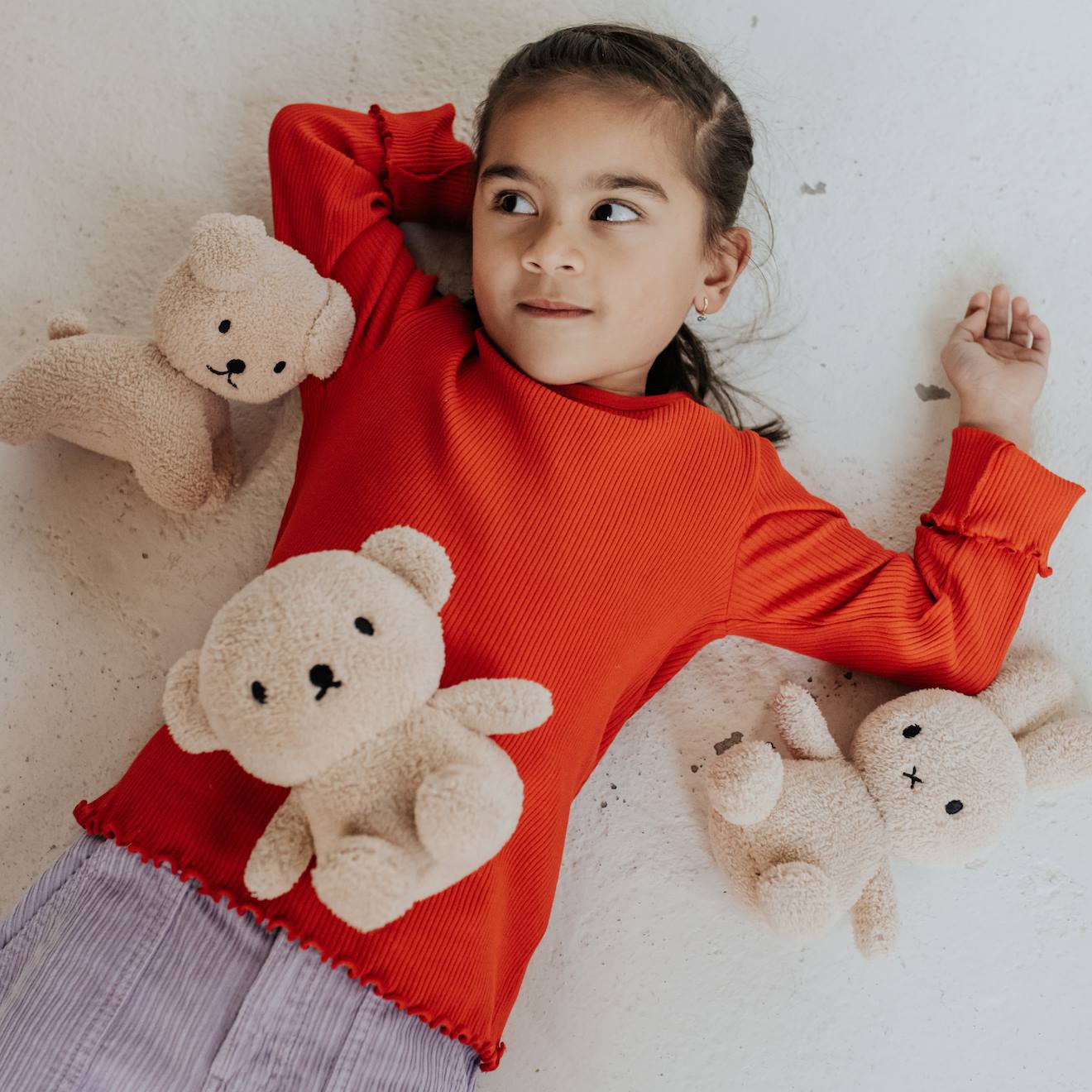 Peluche boris terry (17 cm) crème