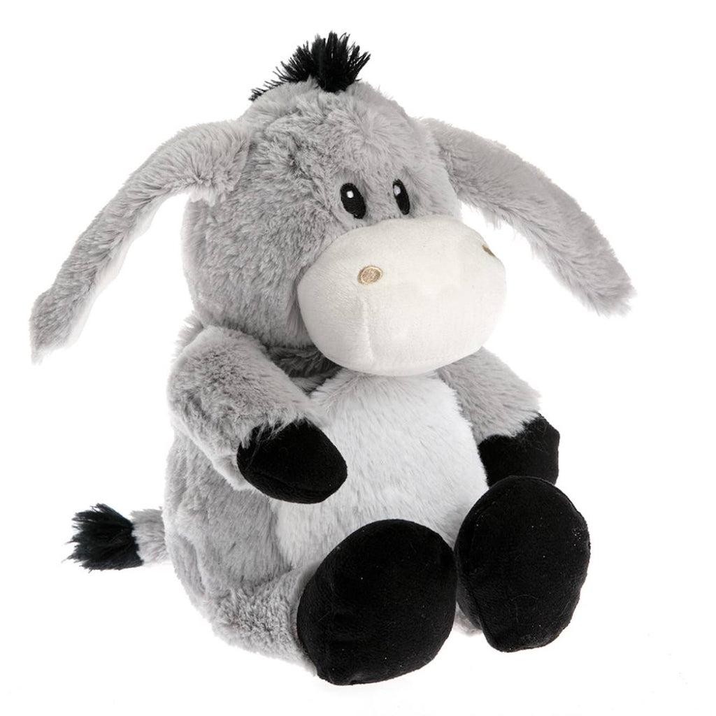 Peluche bouillotte ane gris