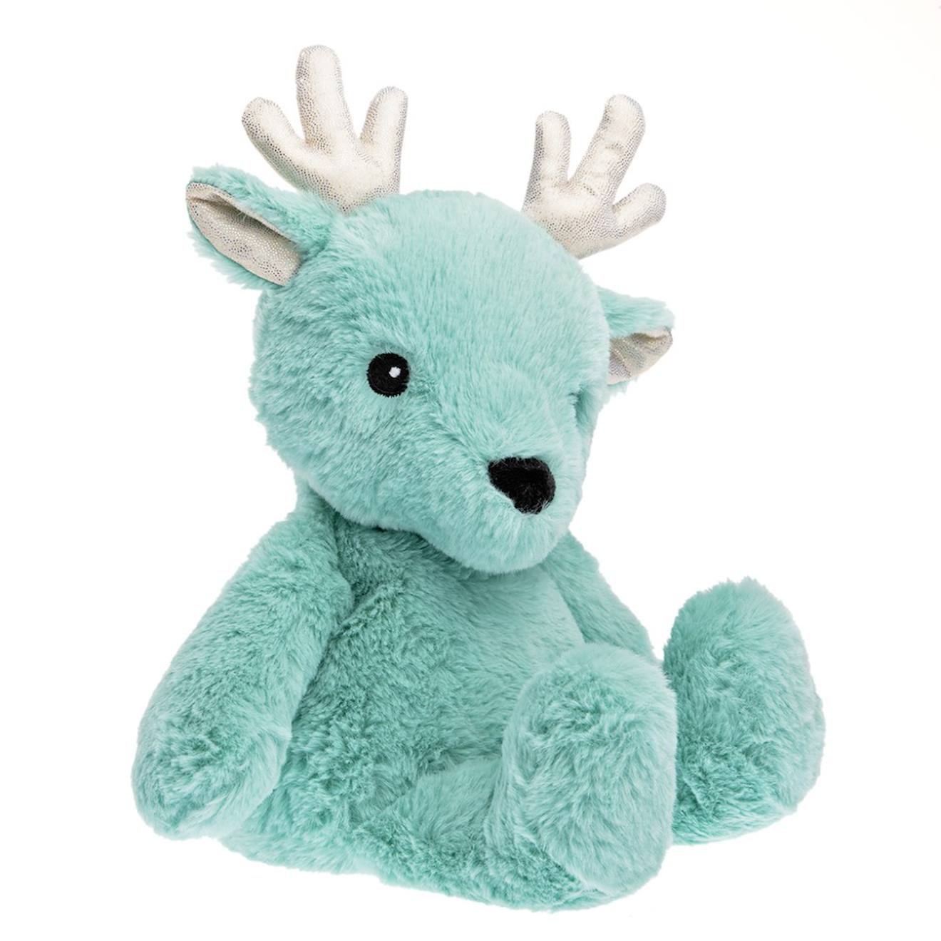 Peluche bouillotte cerf bleu