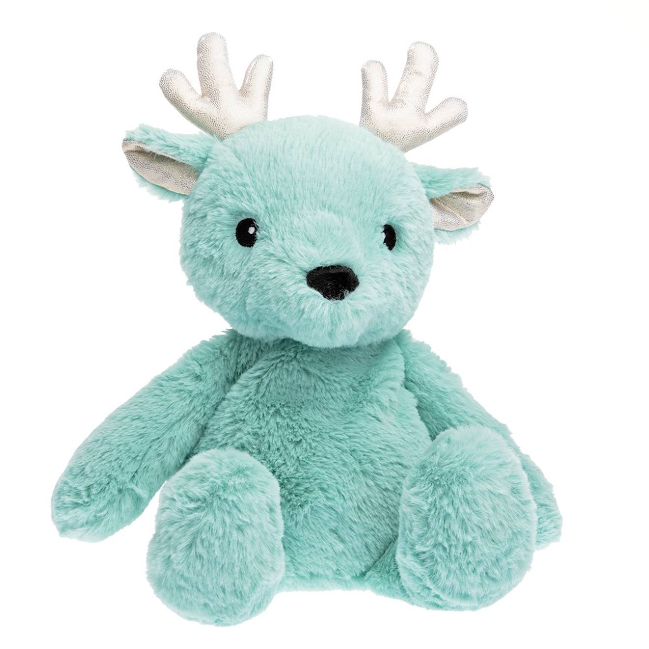 Peluche bouillotte cerf bleu