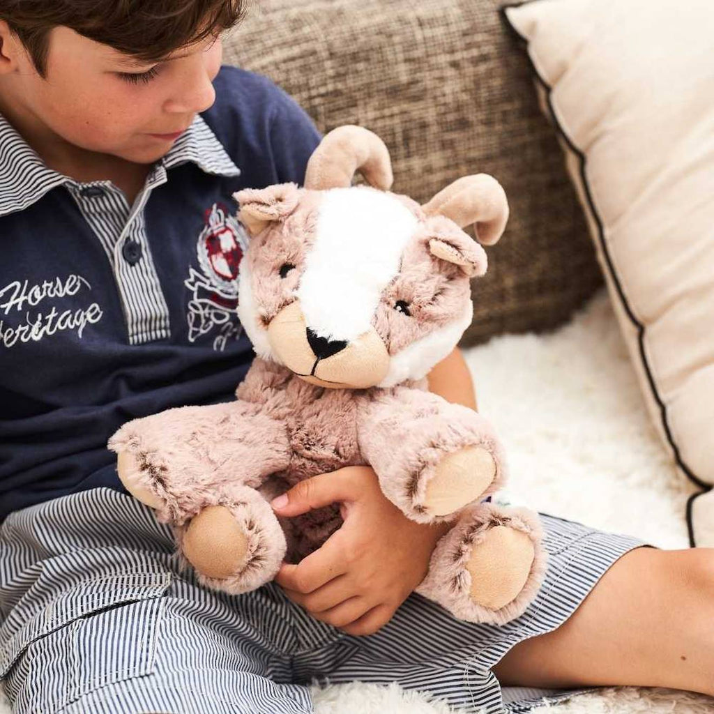 Peluche bouillotte chamois marron