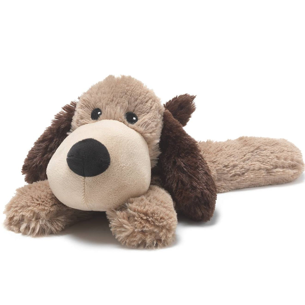 Peluche bouillotte chien junior marron