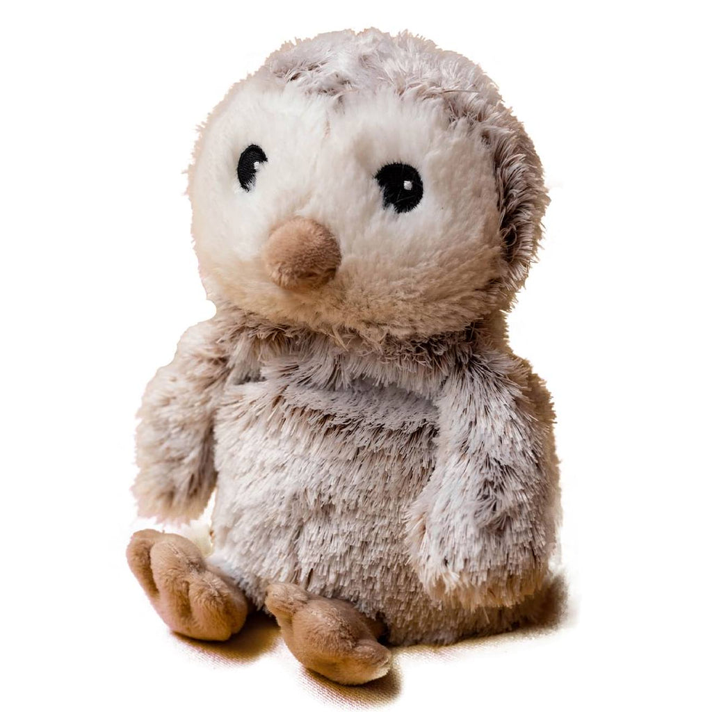 Peluche bouillotte chouette junior marron